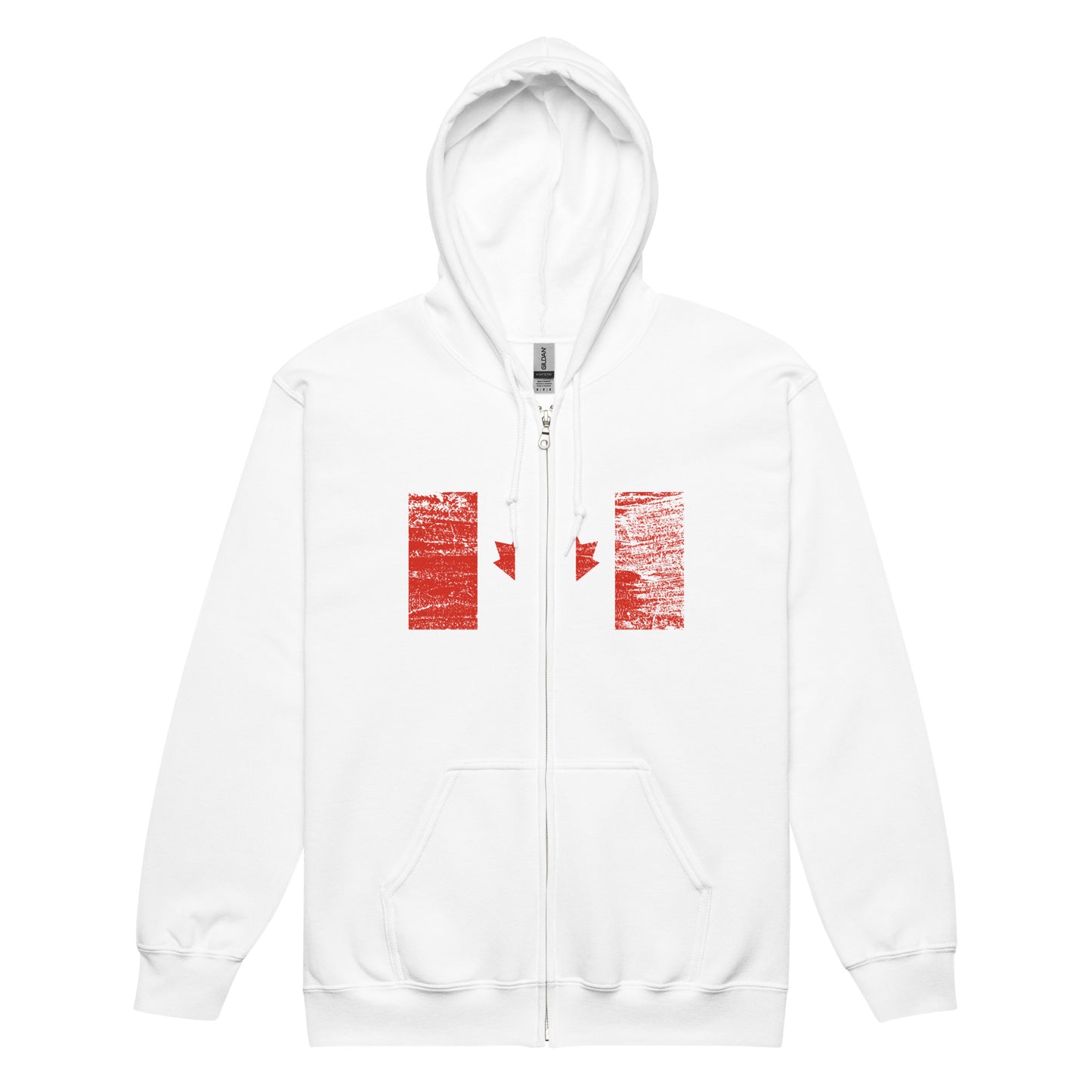 Vintage Canadian Grunge Flag Unisex zip hoodie