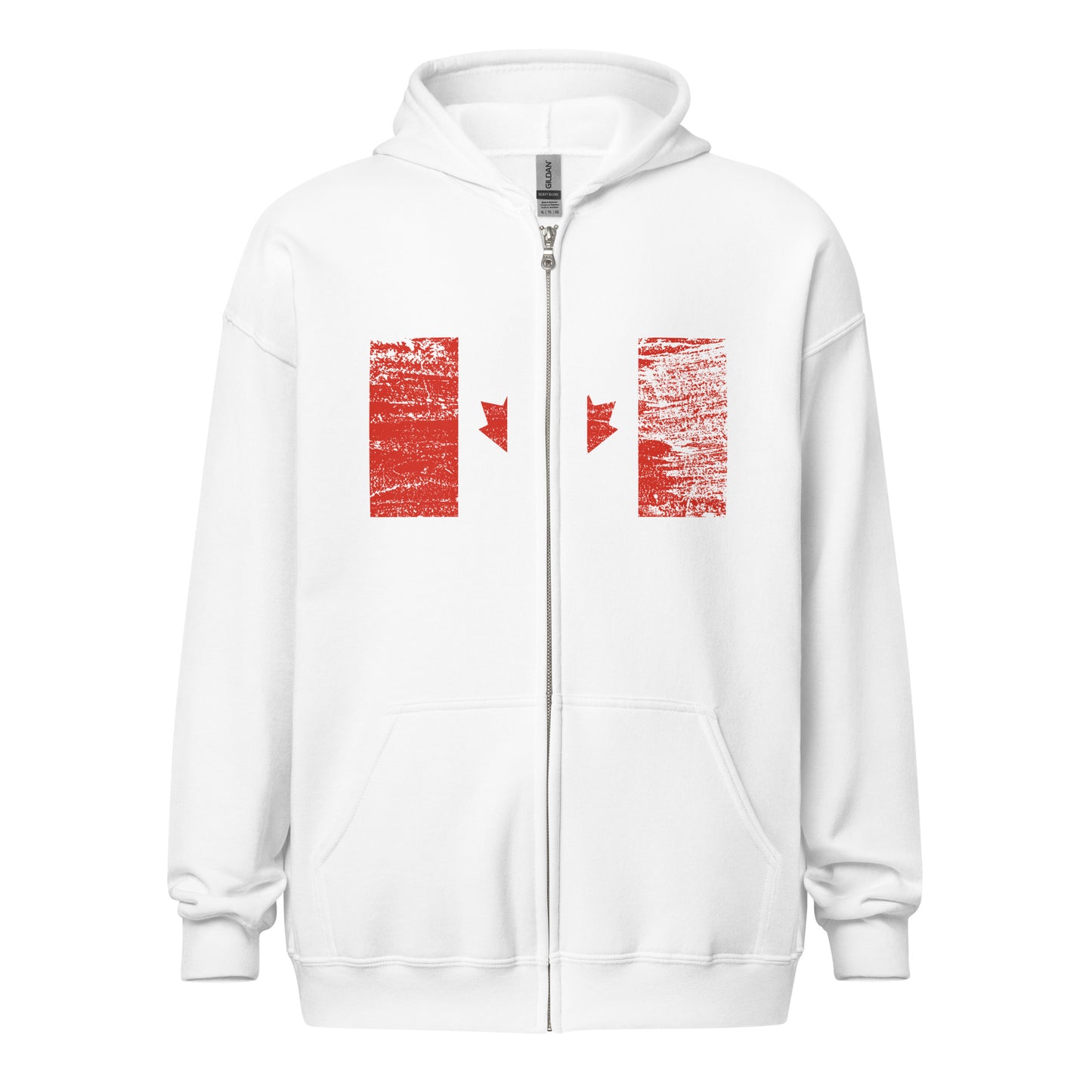 Vintage Canadian Grunge Flag Unisex zip hoodie