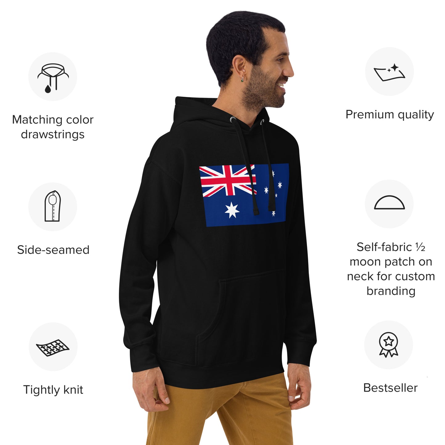 Patriotic Aussie Flag Unisex Hoodie