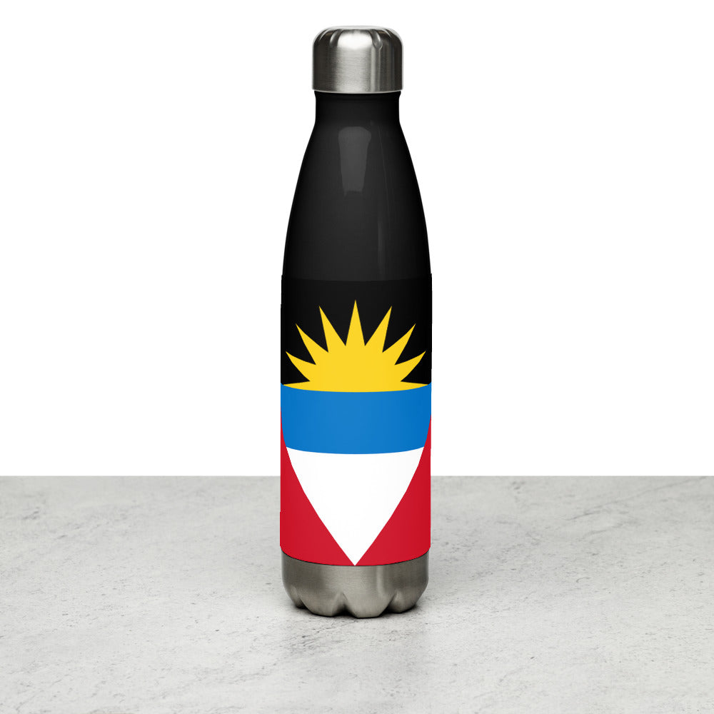 National Flag Water Bottles - Collection 1 Antigua & Barbuda water-bottle-black