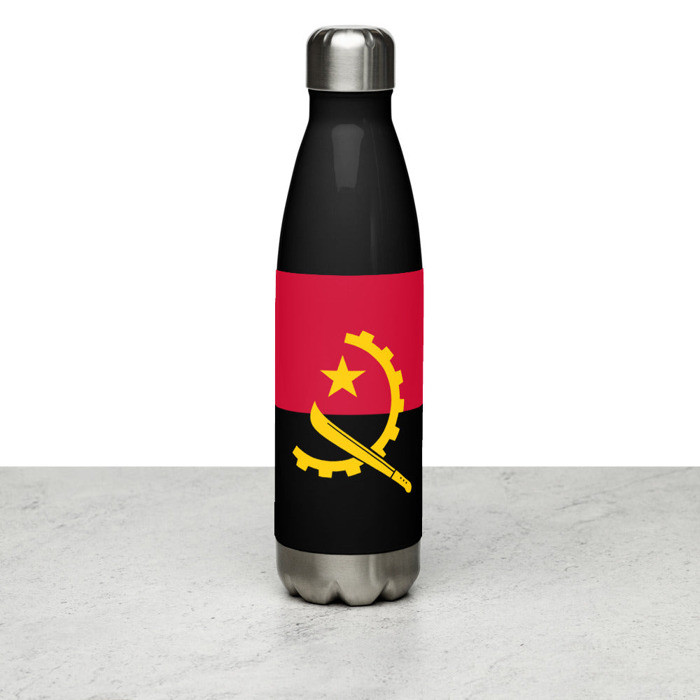 National Flag Water Bottles - Collection 1 Angola water-bottle-black