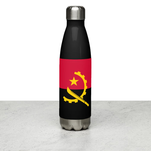 National Flag Water Bottles - Collection 1 Angola / 17 oz / Black