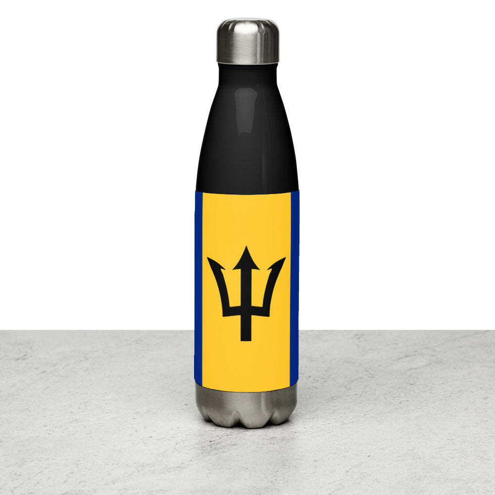 National Flag Water Bottles - Collection 1 Barbados water-bottle-black