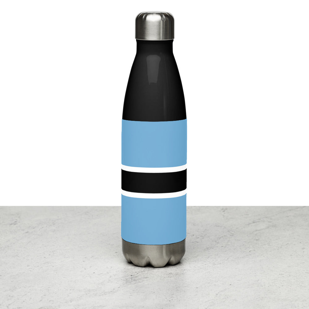 National Flag Water Bottles - Collection 1 Botswana water-bottle-black