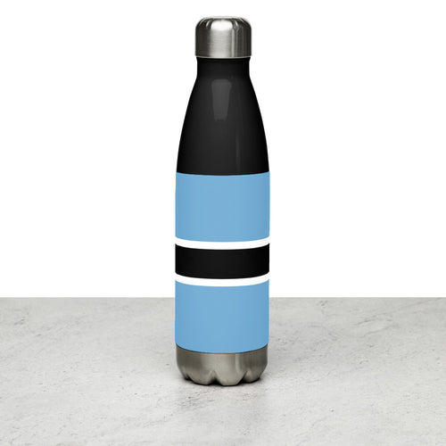 National Flag Water Bottles - Collection 1 Botswana / 17 oz / Black