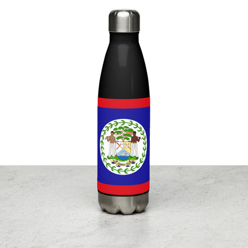 National Flag Water Bottles - Collection 1 Belize / 17 oz / Black