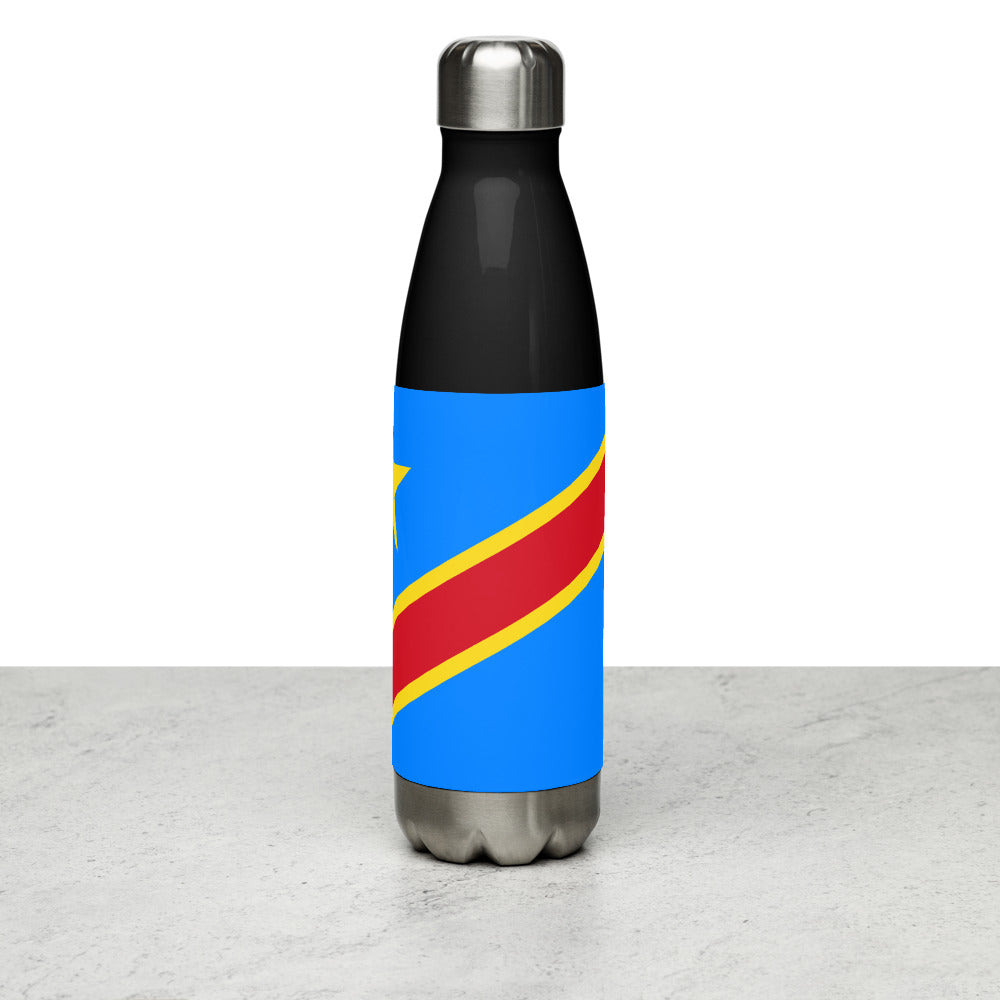 National Flag Water Bottles - Collection 1 Democratic Republic of the Congo water-bottle-black