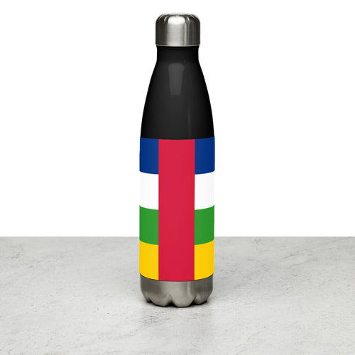 National Flag Water Bottles - Collection 1 Central African Republic / 17 oz / Black