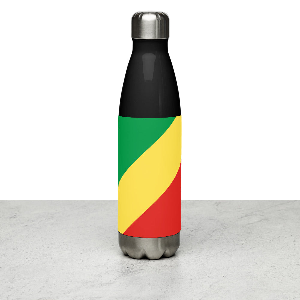 National Flag Water Bottles - Collection 1 Republic of the Congo water-bottle-black