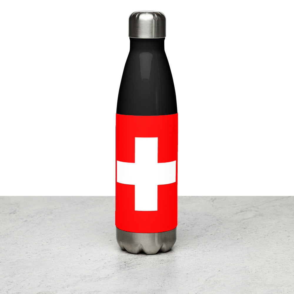 National Flag Water Bottles - Collection 1 Switzerland water-bottle-black