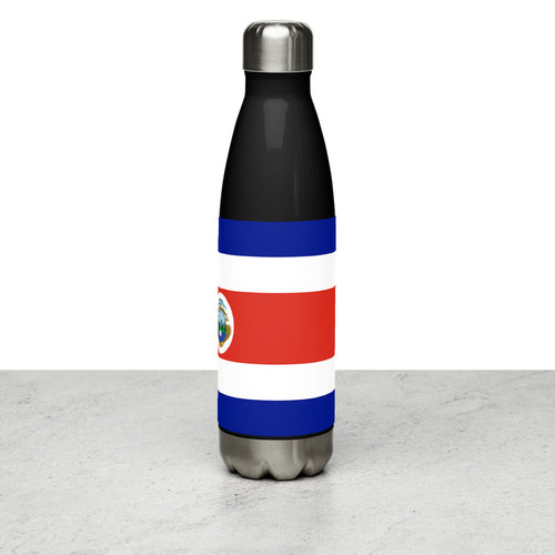 National Flag Water Bottles - Collection 1 Costa Rica / 17 oz / Black