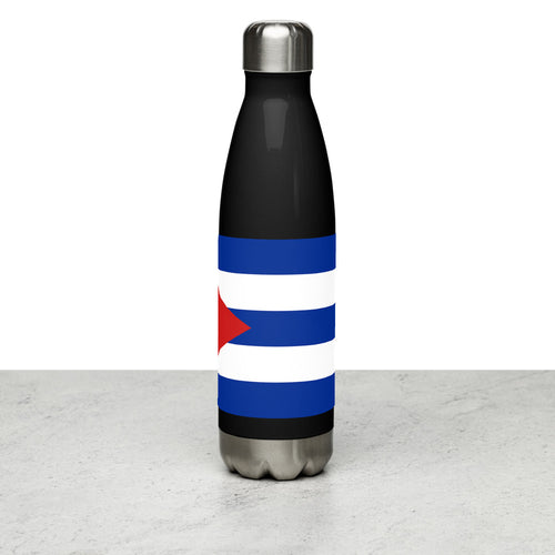National Flag Water Bottles - Collection 1 Cuba / 17 oz / Black