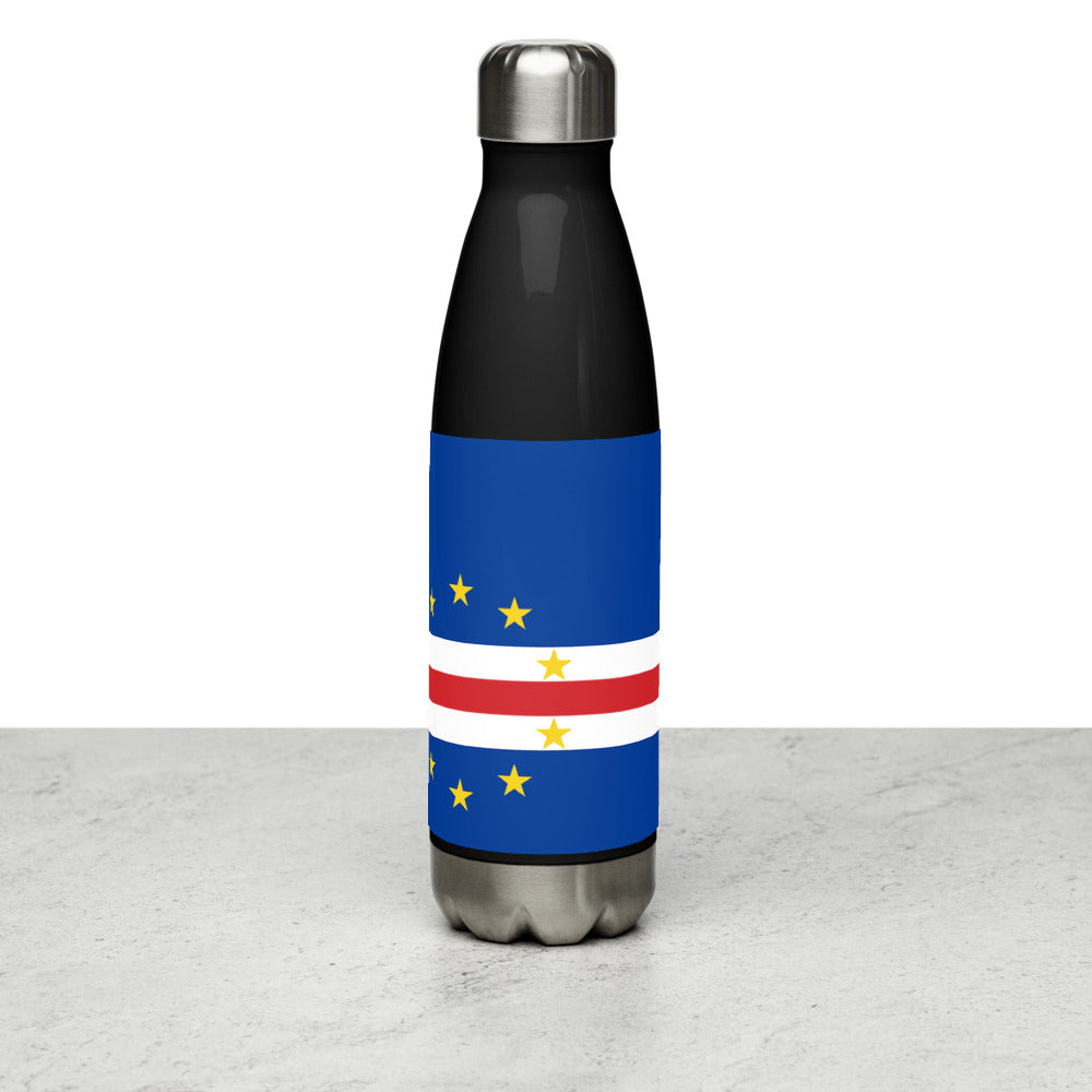 National Flag Water Bottles - Collection 1 Cape Verde water-bottle-black