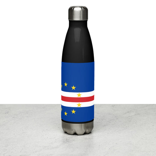National Flag Water Bottles - Collection 1 Cape Verde / 17 oz / Black