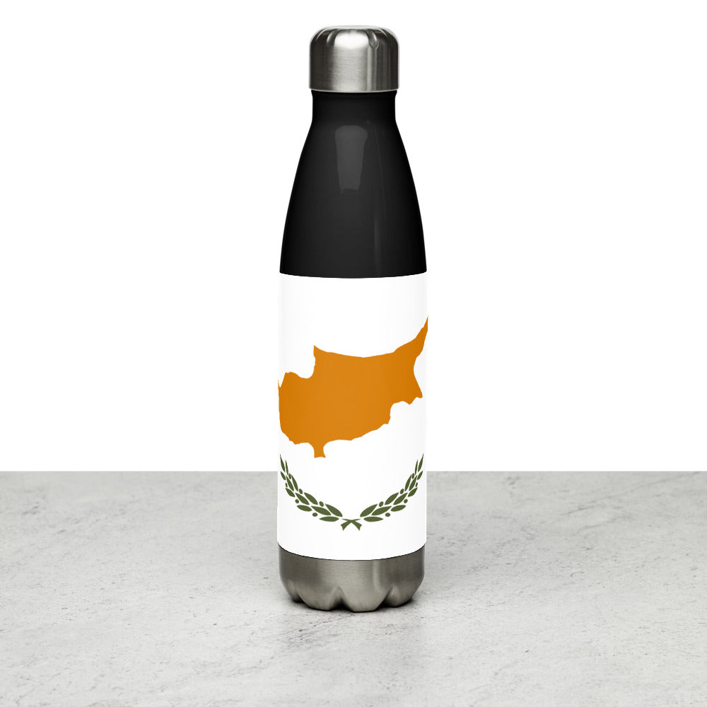 National Flag Water Bottles - Collection 1 Cyprus water-bottle-black