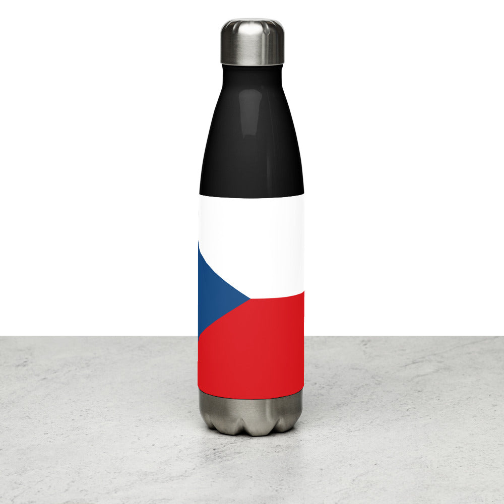 National Flag Water Bottles - Collection 1 Czech Republic water-bottle-black