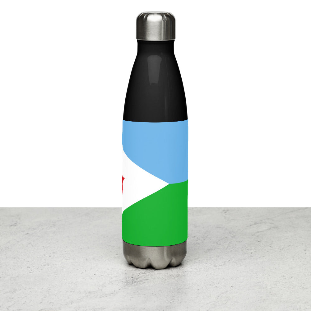 National Flag Water Bottles - Collection 1 Djibouti water-bottle-black