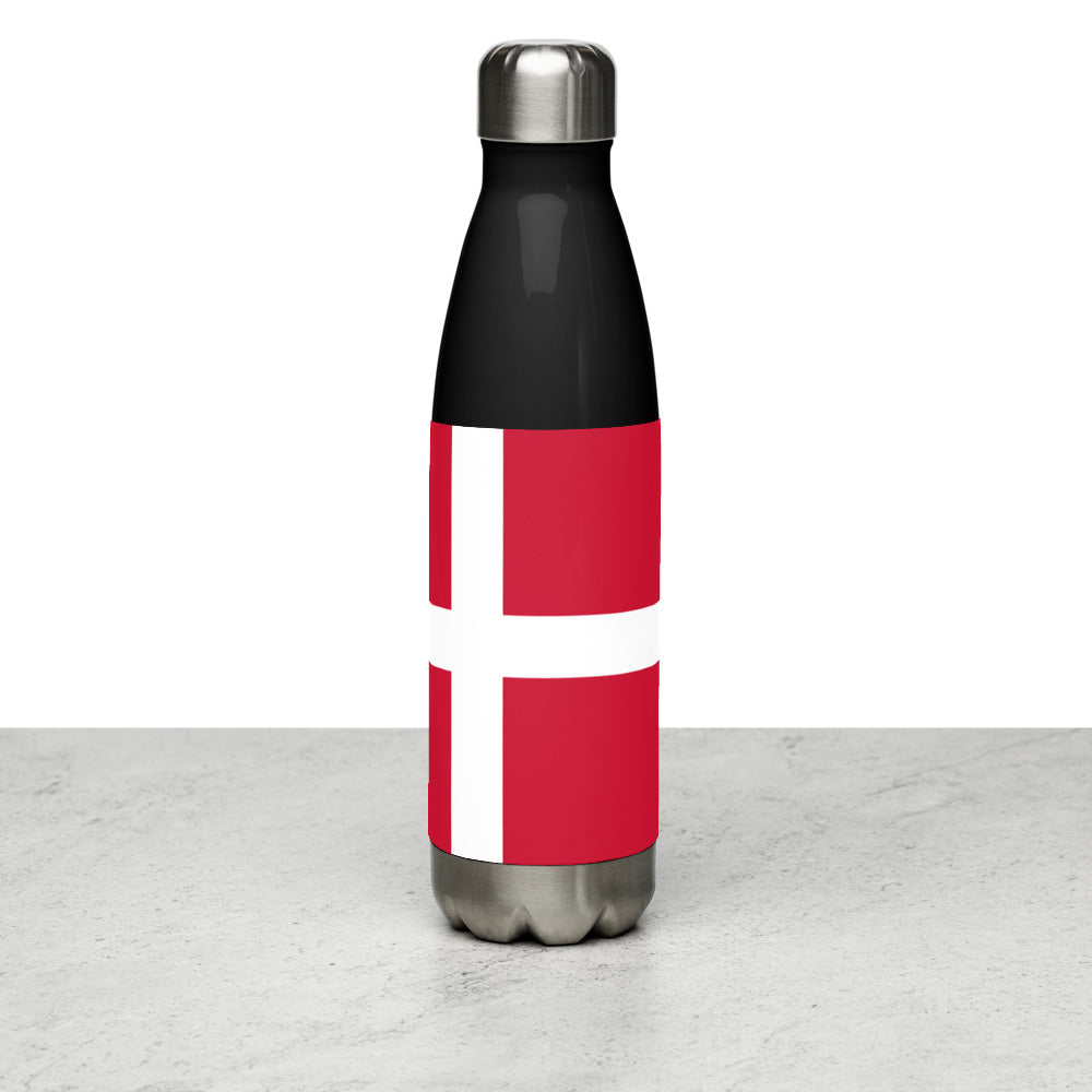 National Flag Water Bottles - Collection 1 Denmark water-bottle-black