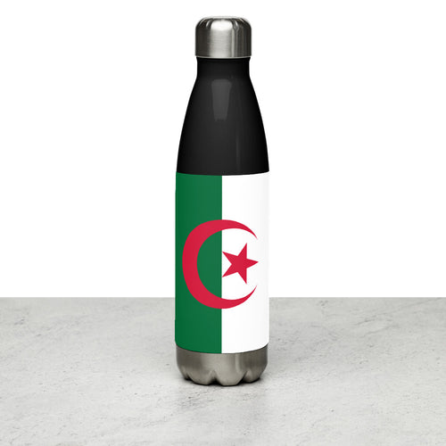National Flag Water Bottles - Collection 1 Algeria / 17 oz / Black
