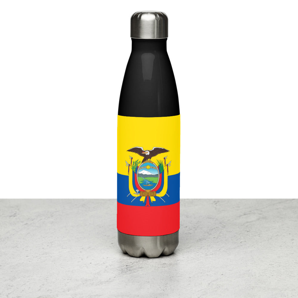 National Flag Water Bottles - Collection 1 Ecuador water-bottle-black