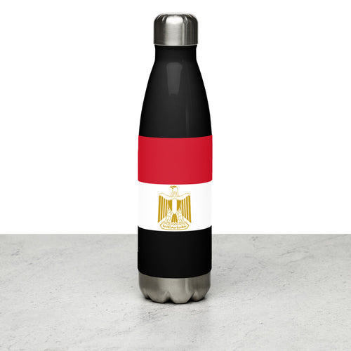 National Flag Water Bottles - Collection 2 Egypt / 17 oz / Black