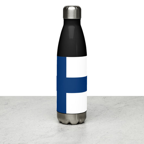 National Flag Water Bottles - Collection 2 Finland / 17 oz / Black