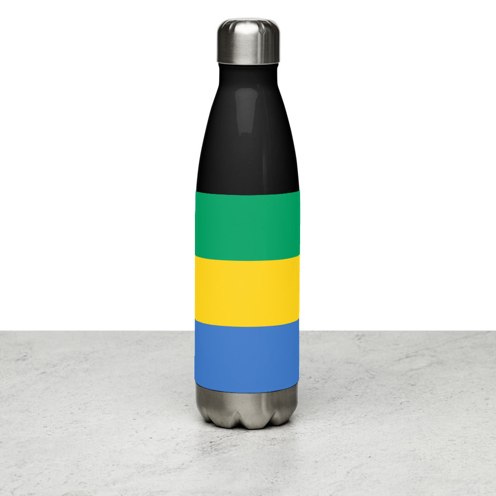 National Flag Water Bottles - Collection 2 Gabon water-bottle-black