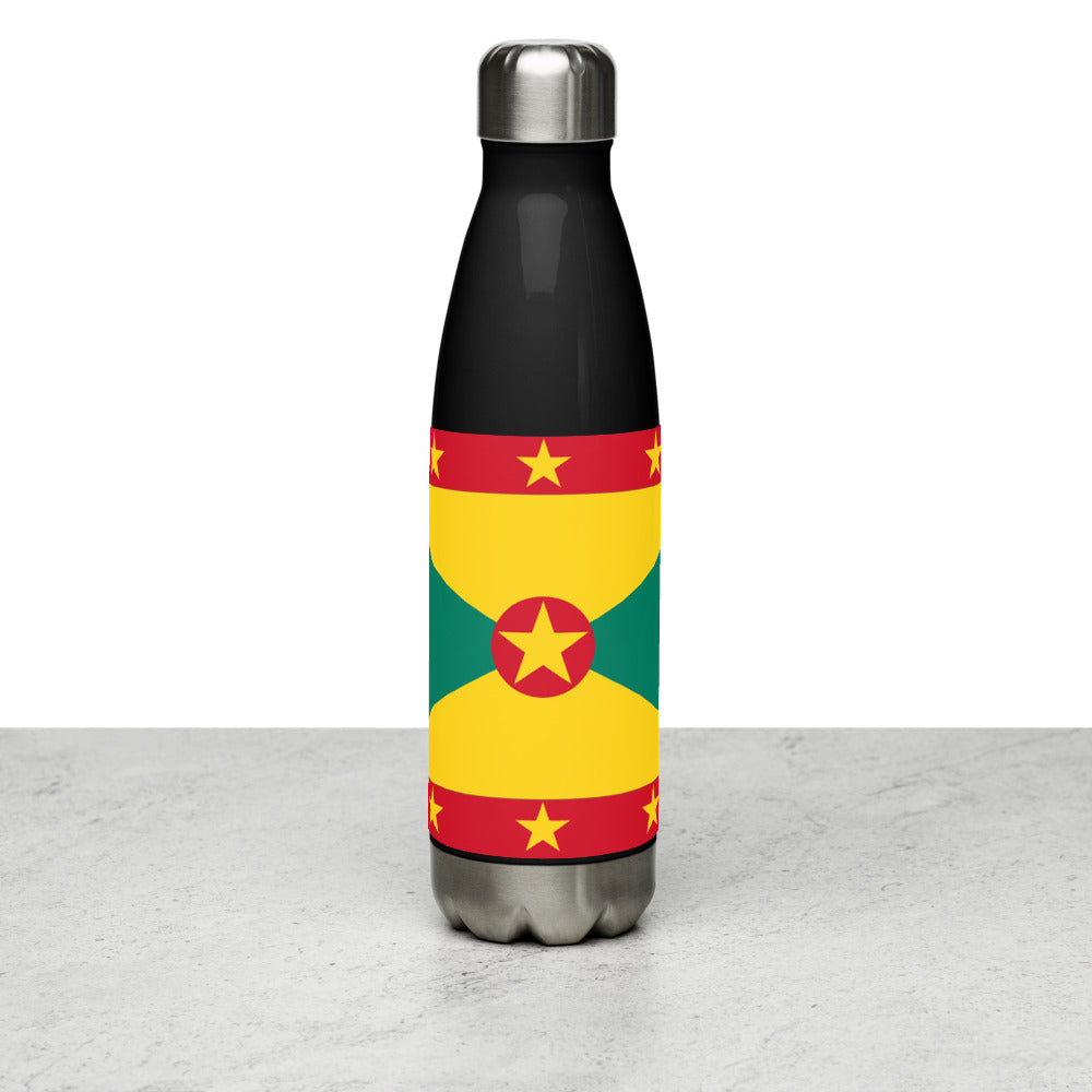 National Flag Water Bottles - Collection 2 Grenada water-bottle-black
