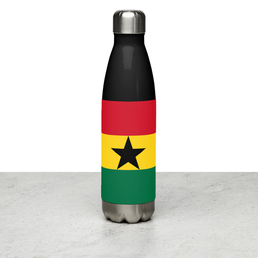 National Flag Water Bottles - Collection 2 Ghana water-bottle-black