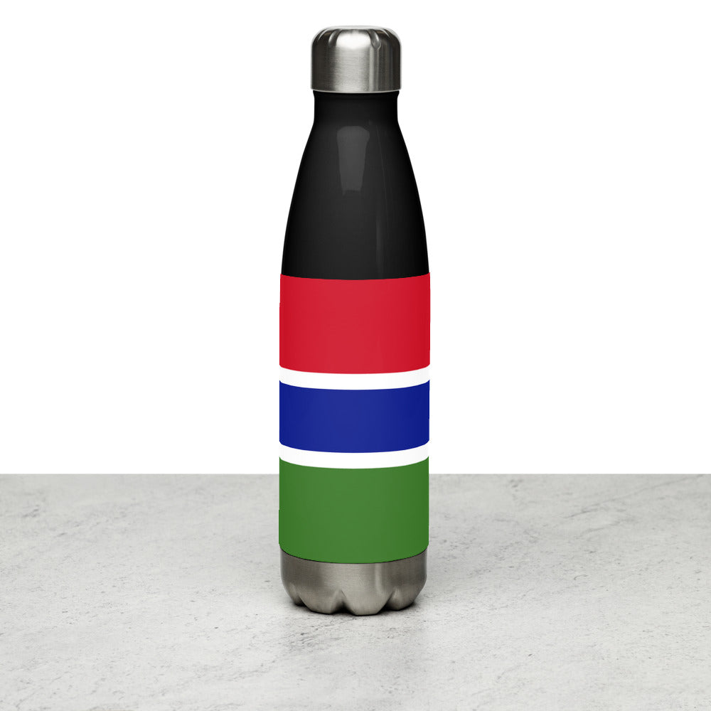 National Flag Water Bottles - Collection 2 Gambia water-bottle-black