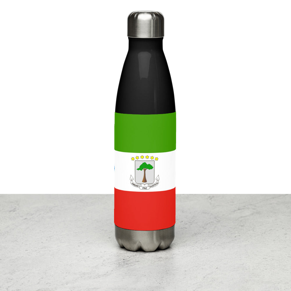 National Flag Water Bottles - Collection 2 Equatorial Guinea water-bottle-black