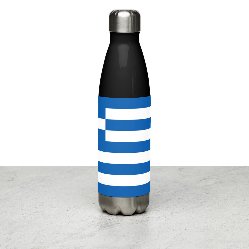 National Flag Water Bottles - Collection 2 Greece water-bottle-black