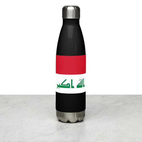 National Flag Water Bottles - Collection 2 Iraq / 17 oz / Black