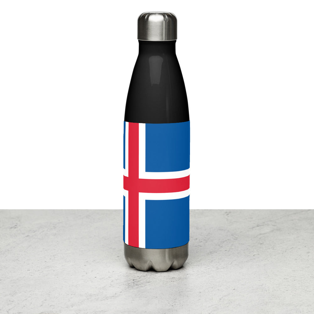 National Flag Water Bottles - Collection 2 Iceland water-bottle-black