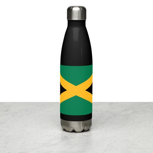 National Flag Water Bottles - Collection 2 Jamaica / 17 oz / Black