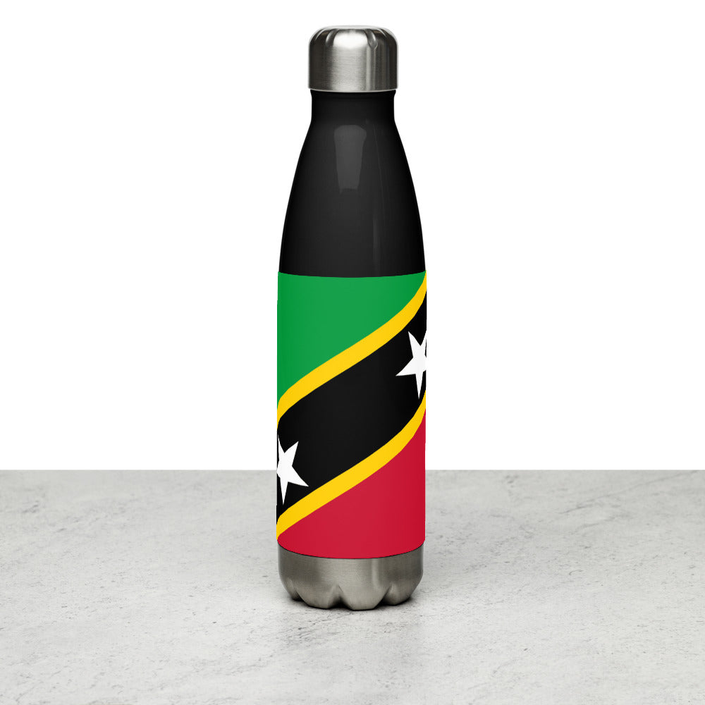 National Flag Water Bottles - Collection 2 St. Kitts & Nevis water-bottle-black