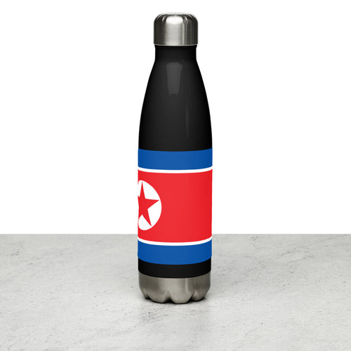 National Flag Water Bottles - Collection 2 North Korea / 17 oz / Black