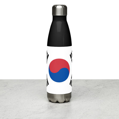 National Flag Water Bottles - Collection 2 South Korea / 17 oz / Black