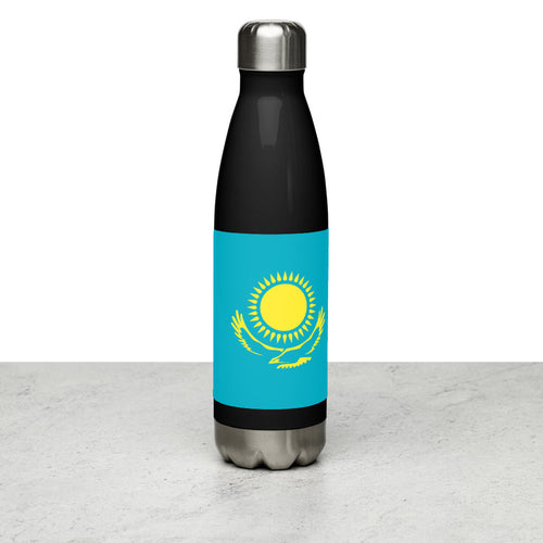 National Flag Water Bottles - Collection 2 Kazakhstan / 17 oz / Black
