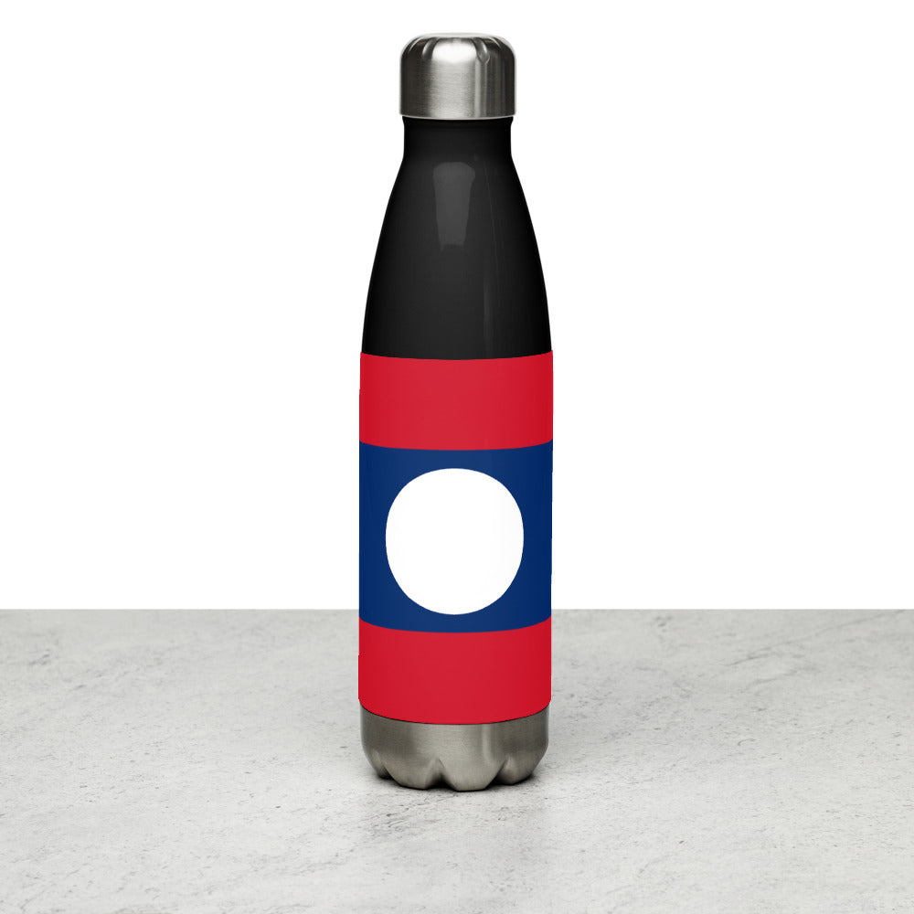 National Flag Water Bottles - Collection 2 Laos water-bottle-black