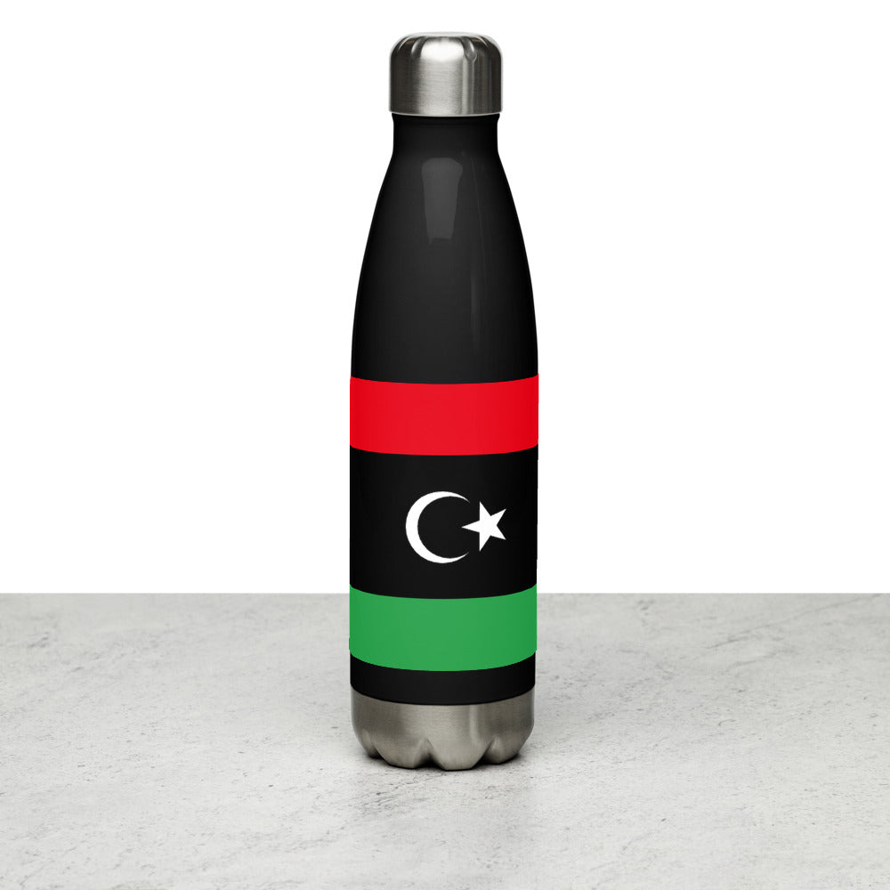 National Flag Water Bottles - Collection 3 Libya water-bottle-black