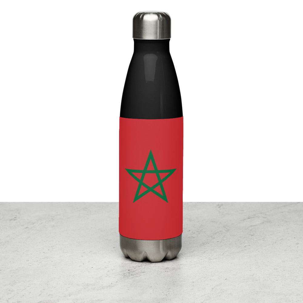 National Flag Water Bottles - Collection 3 Morocco water-bottle-black