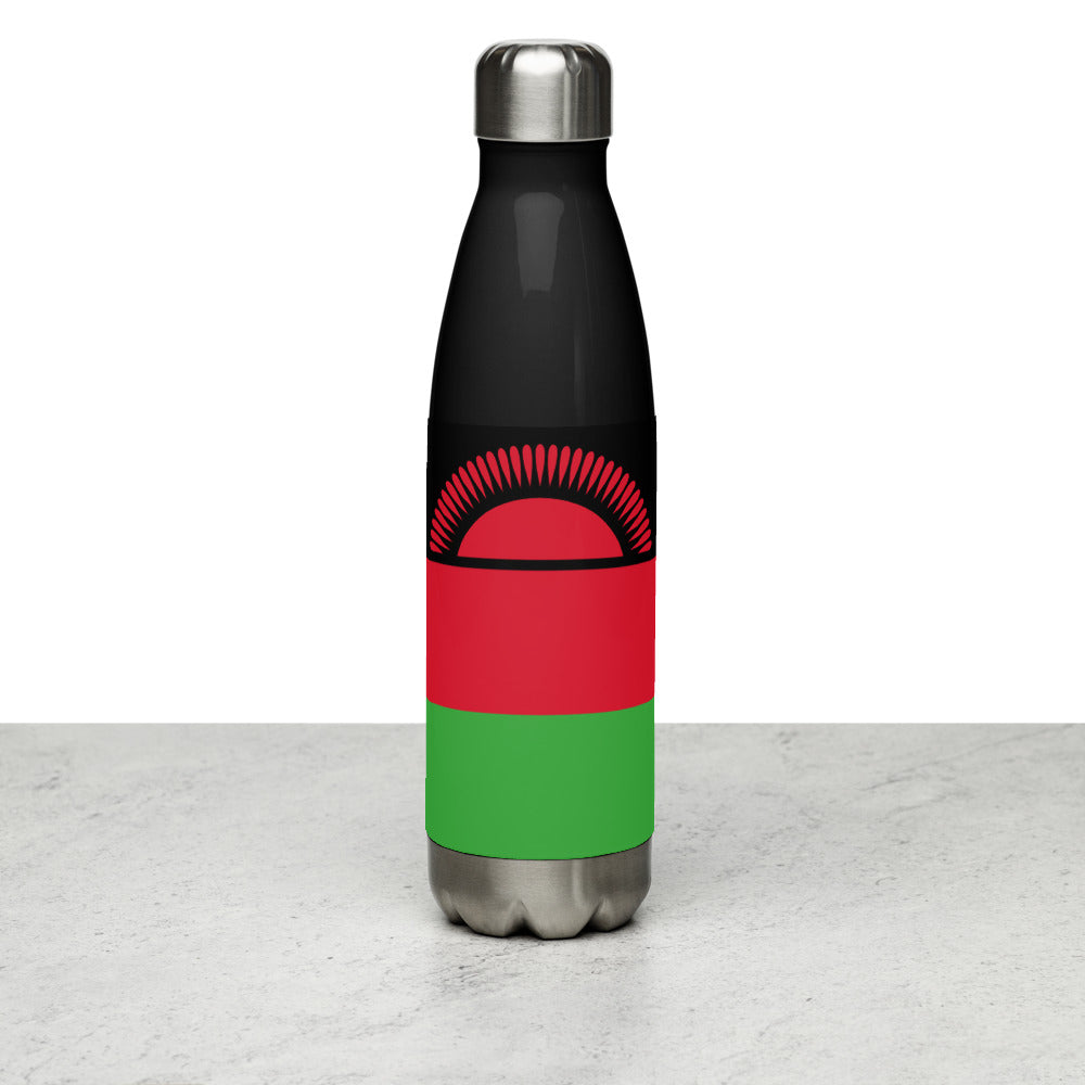 National Flag Water Bottles - Collection 3 Malawi water-bottle-black