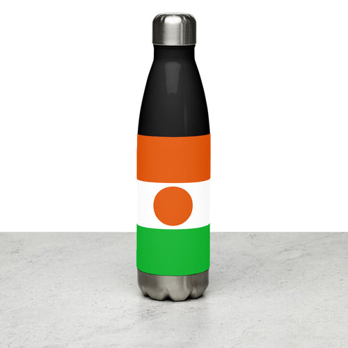 National Flag Water Bottles - Collection 3 Niger / 17 oz / Black