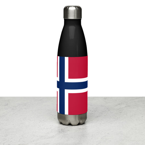 National Flag Water Bottles - Collection 3 Norway / 17 oz / Black