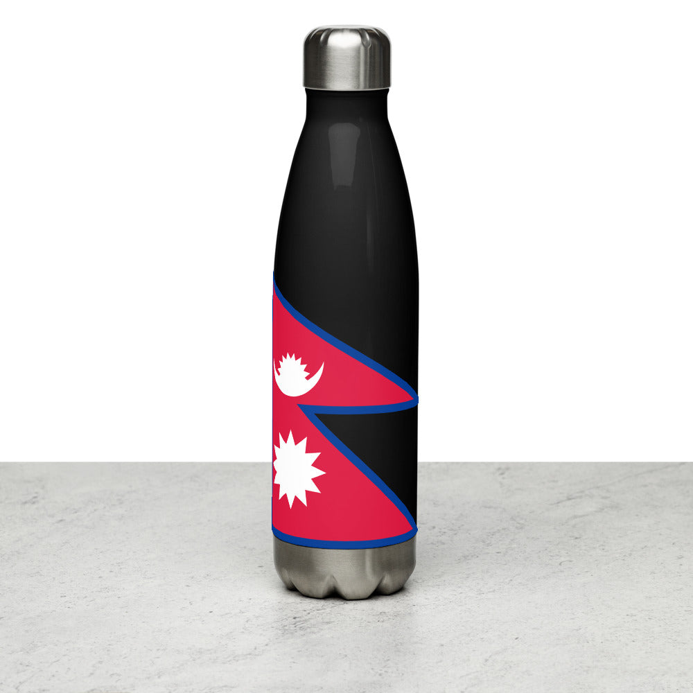 National Flag Water Bottles - Collection 3 Nepal water-bottle-black