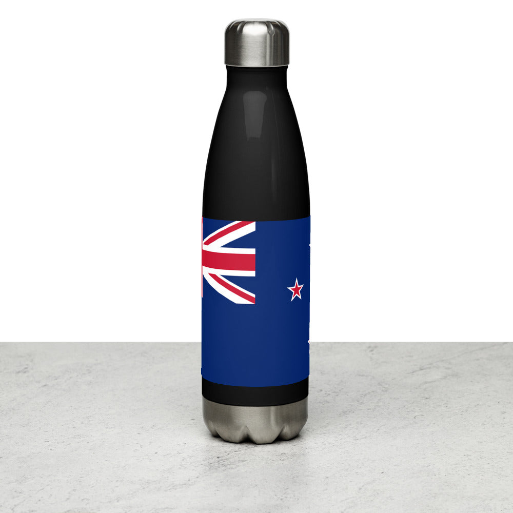 National Flag Water Bottles - Collection 3 New Zealand water-bottle-black