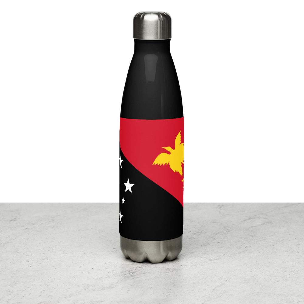 National Flag Water Bottles - Collection 3 Papua New Guinea water-bottle-black