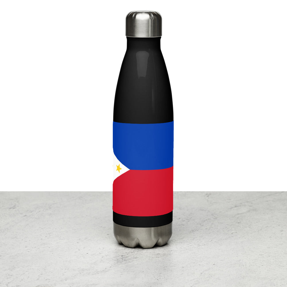 National Flag Water Bottles - Collection 3 Philippines water-bottle-black