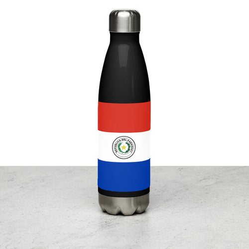 National Flag Water Bottles - Collection 3 Paraguay / 17 oz / Black